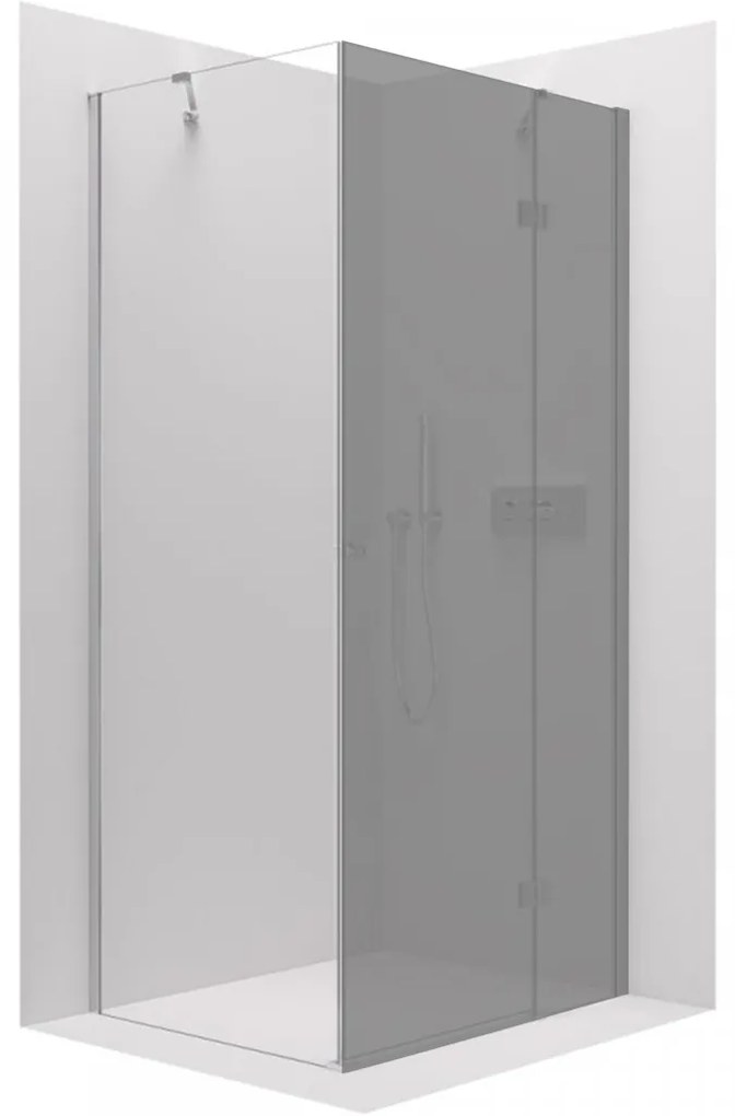 CERANO Cerano, pevná sprchová zástena pre dvere Marino a Volpe 80x190 cm, 6mm číre sklo, chrómový profil, CER-CER-420255