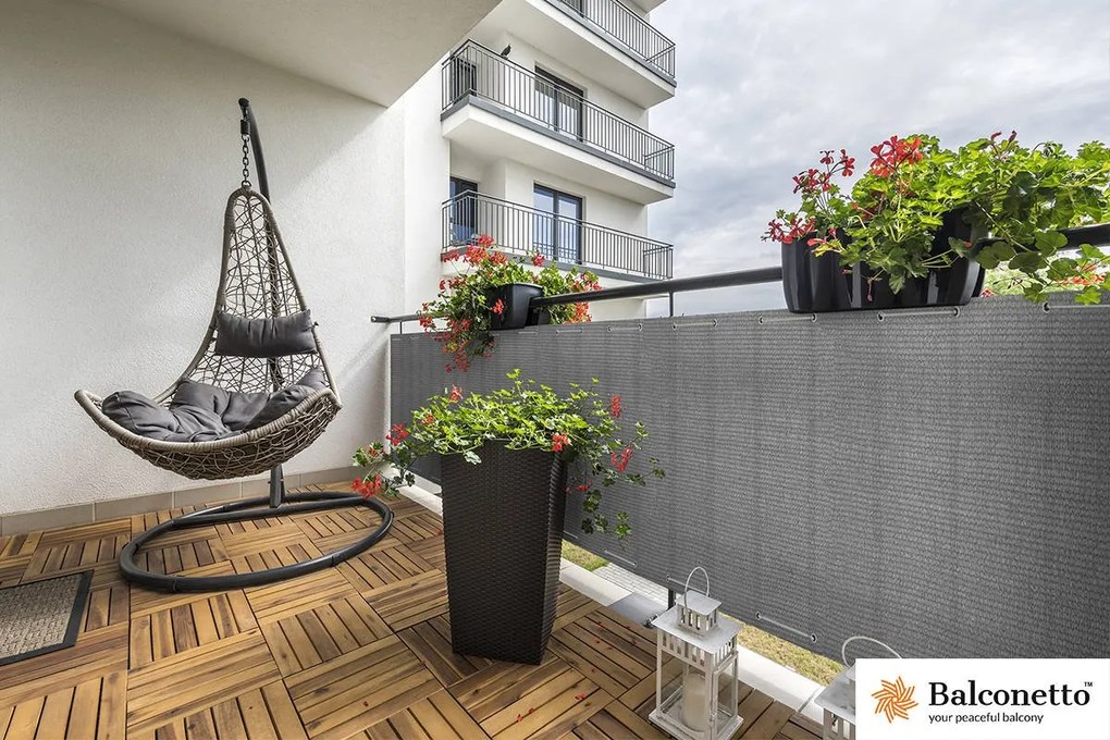 Bestent Balkónová zástena 1x5m 90% Balcone Dark Grey