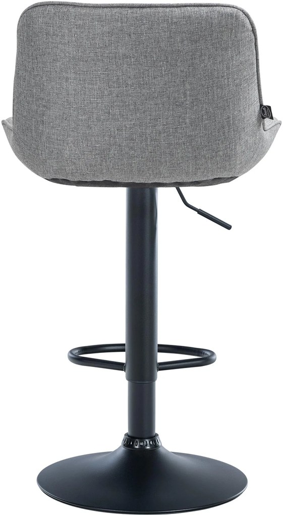Design-Shop 2x Barová stolička Vonore - látka, čierny rám - Sivá