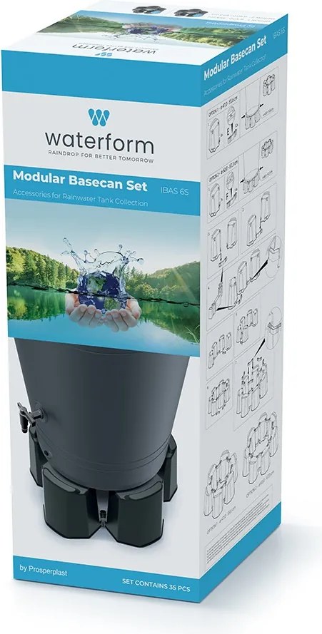 Podstavec pod sud na dažďovú vodu MODULAR BASEWAN SET II antracit