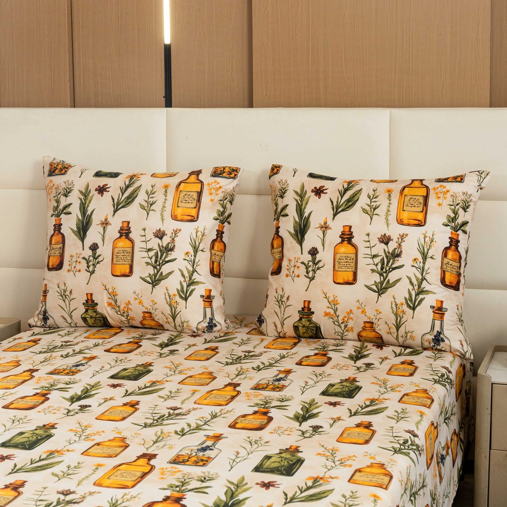 Obliečky z mikrovlákna APOTHECARY krémové Rozmer obliečky: 70 x 90 cm | 140 x 200 cm