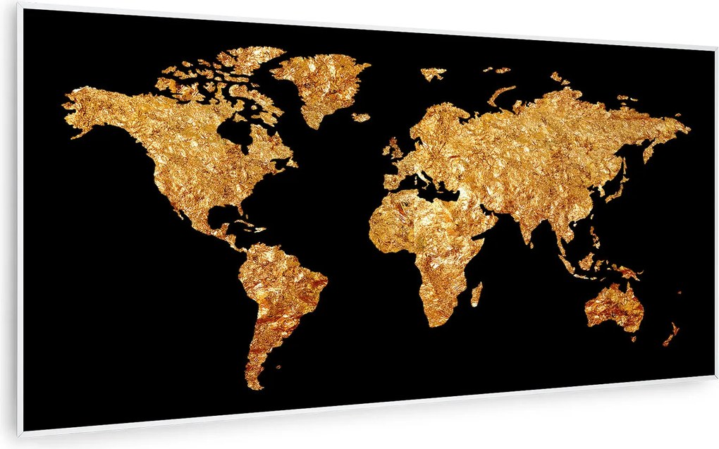 Klarstein Wonderwall Air Art Smart, infračervený ohrievač, 120 x 60 cm, 700 W, zlatá mapa