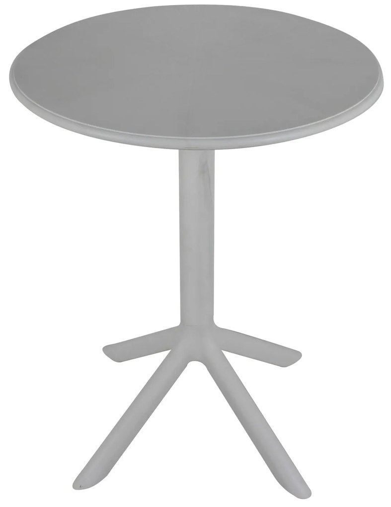 TULSI Svetlošedá (Popolavá) - MODERNÝ OKRÚHLY ZÁHRADNÝ STÔL (do kuchyne, kaviarne, záhrady)