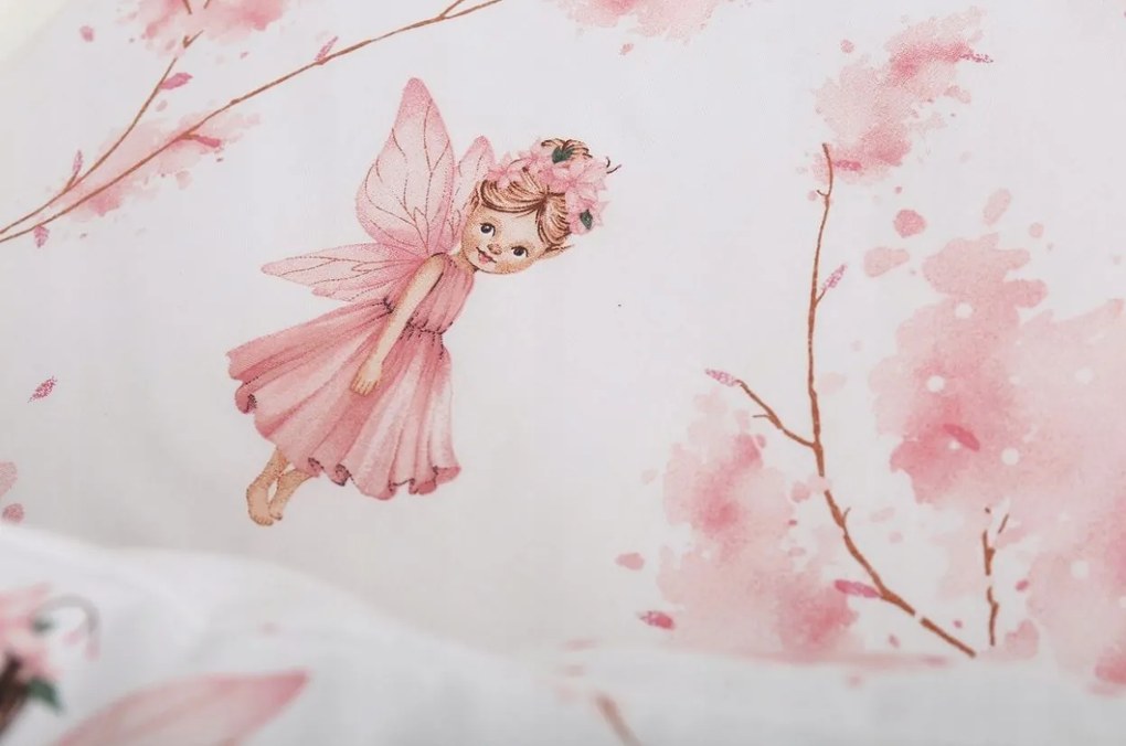 Detské bavlnené obliečky do postieľky 120x90 cm BABYMAM PREMIUM - Lesné víly