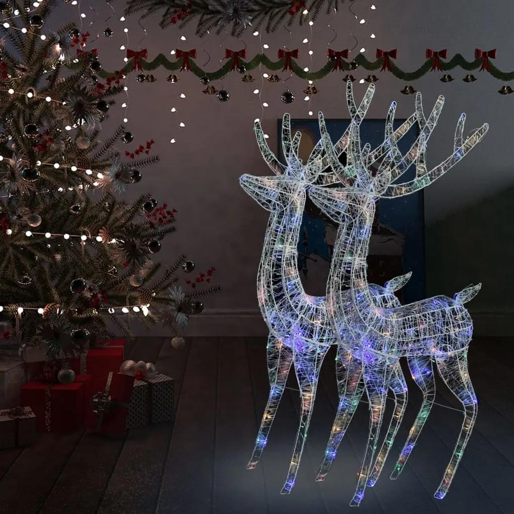 XXL Akrylové vianočné soby 250 LED 2 ks 180 cm viacfarebné 3154363