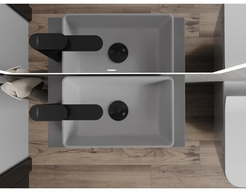 Mexen Nadia, umývadlo na dosku 36 x 23 cm, svetlá šedá matná, 21613661