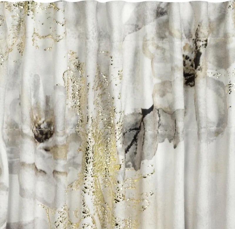 Dekorstudio Zamatový záves LUIZA s riasiacou páskou 140x270 cm - svetlosivý