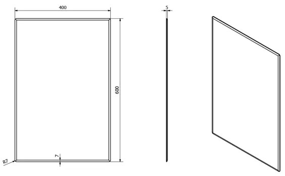 Sapho - Zrkadlo ACCORD 40x60 cm