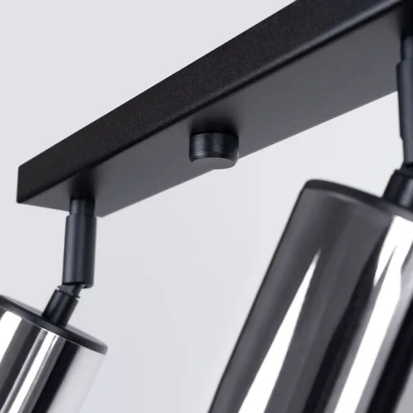 Sollux SL.1371 - Bodové svietidlo WINX 4xGU10/10W/230V čierna/chróm