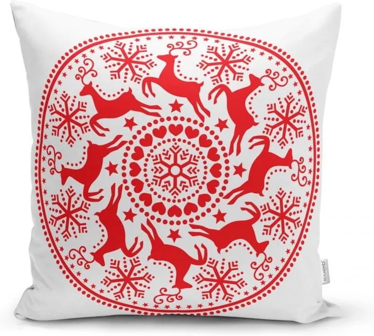 Súprava 4 vianočných obliečok na vankúš a behúň na stôl Minimalist Cushion Covers Christmas