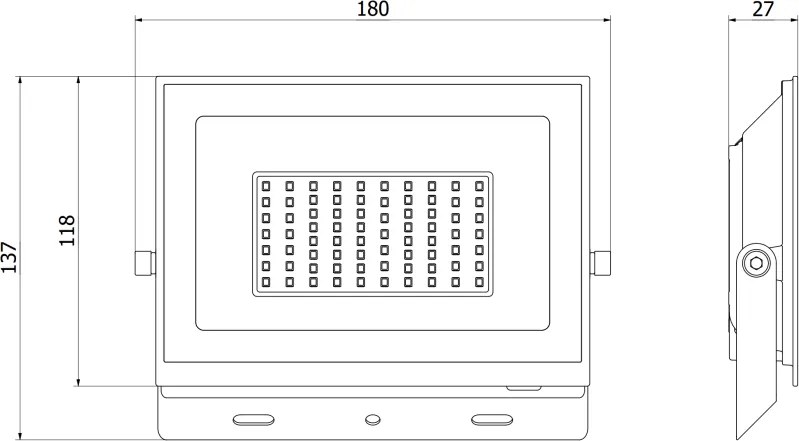 Mexen Luxpro LED reflektor, 50W, studená - 6500K, 4500 lm, čierna - L230-050-65-70