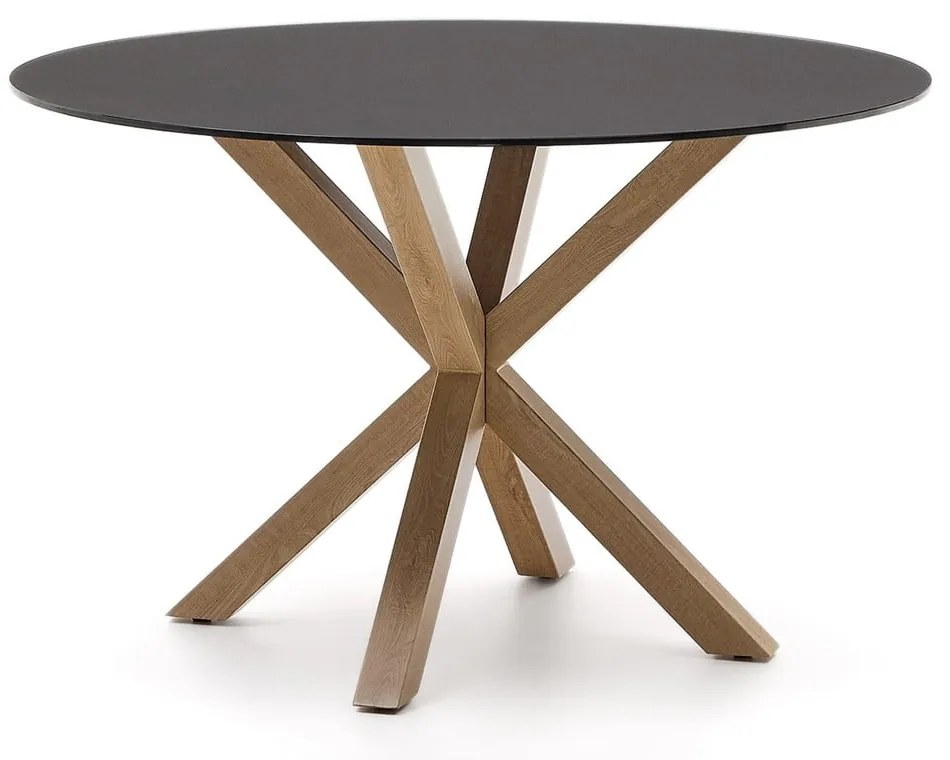 Okrúhly jedálenský stôl so sklenenou doskou ø 120 cm Argo – Kave Home