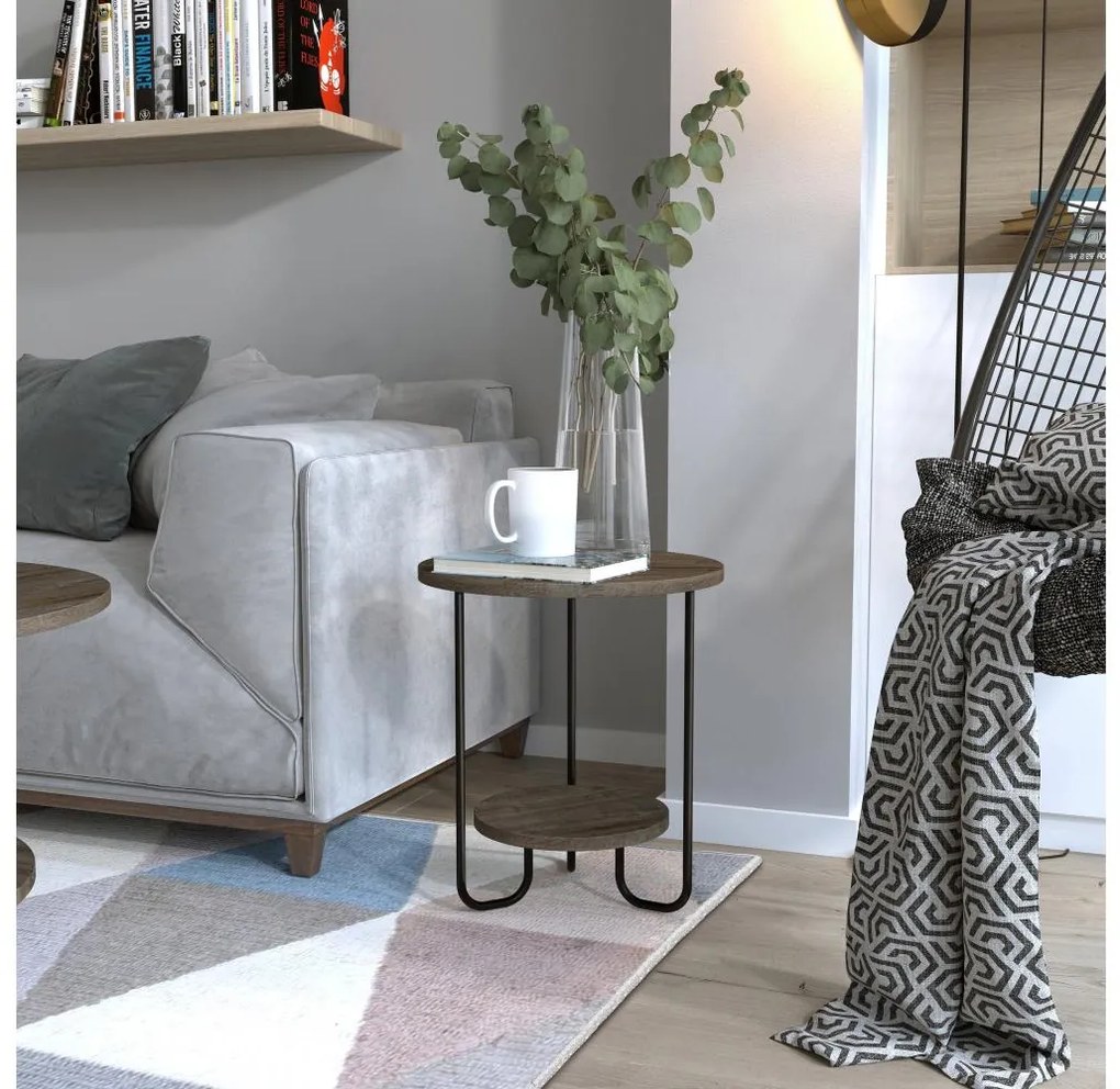 Odkladací stolík CORRO 45x40 cm hnedá