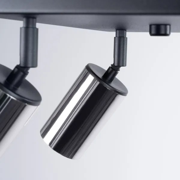 Sollux SL.1370 - Bodové svietidlo WINX 4xGU10/10W/230V čierna/chróm