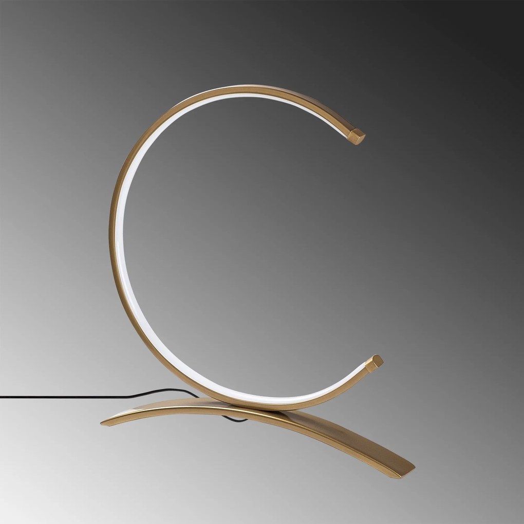 Stolní lampa Moon s LED osvětlením zlatá