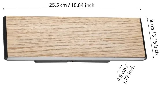Eglo 390127 - LED Nástenné svietidlo CLIMENE 2xLED/4,2W/230V 3000K dub