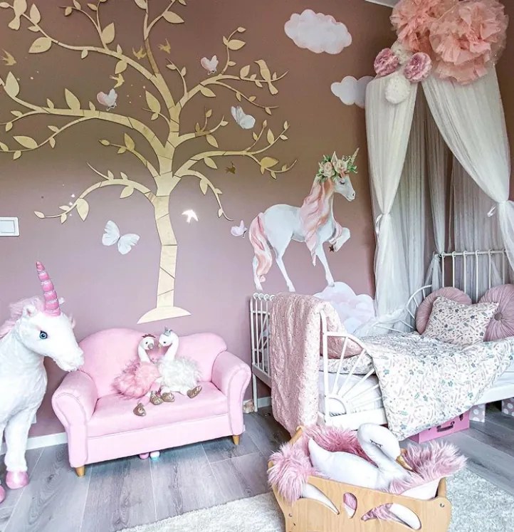 Nástenná dekorácia Strom s vtáčikmi – drevená skladačka 170x170 cm