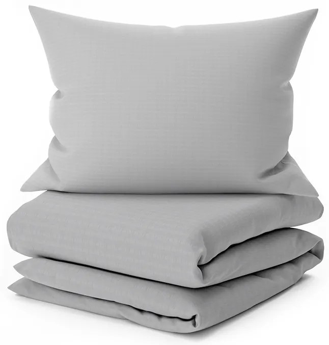 Bavlnené obliečky s krepovou úpravou LUXERA svetlo sivé hotelová kapsa II. akosť Rozmer obliečky: 70 x 90 cm | 140 x 200 cm