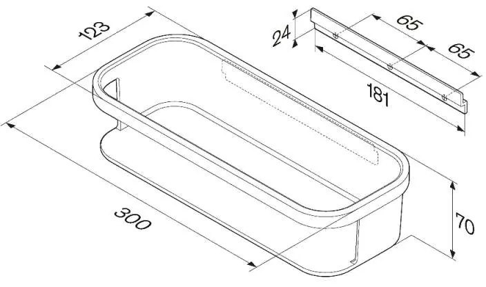Kúpeľňová polica AM.PM Func A8F53100 chróm