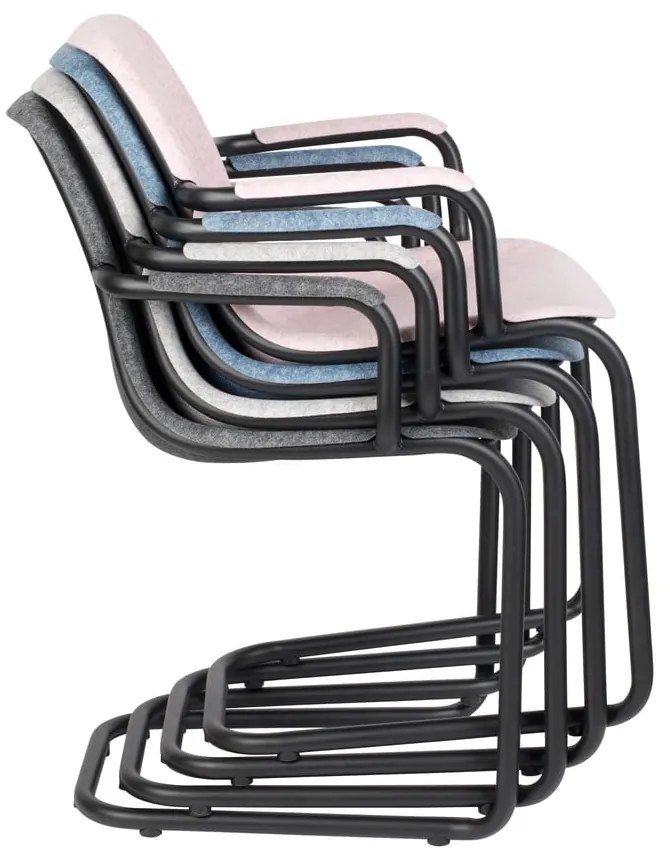 Svetloružové jedálenské stoličky v súprave 2 ks Thirsty – Zuiver