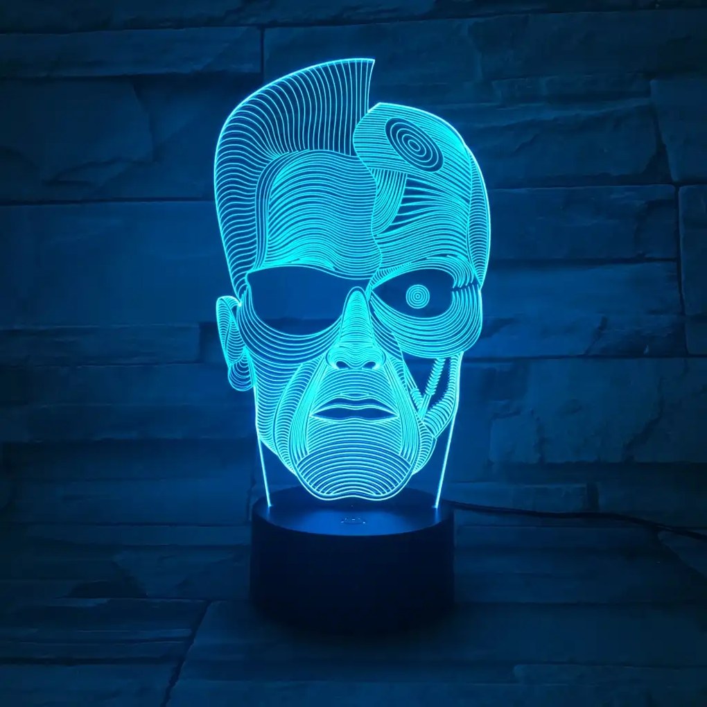 3Dmix 3DL-SL006 – 3D LED nočná lampa - Terminátor (Solar)
