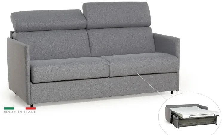 Pohovka na každodenné spanie TAVOLA MINI rozkladacia, sivá (penelope 22)