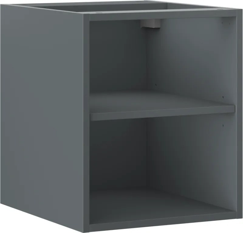 Mexen Box-A, otvorená skrinka s policou 40 cm, grafitová matná, 91AX2-0400-470-0-66