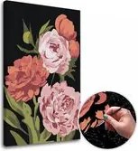 Maľovanie podľa čísel KVETINOVÁ ZÁHRADA – nízka náročnosť SPECIAL BLACK EDITION