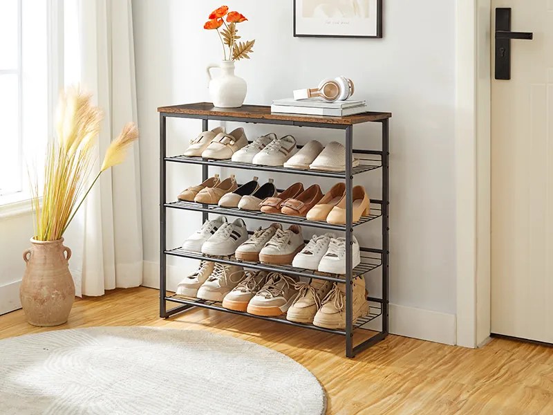 Botník Vasagle Fenaro 75,2 cm hnědý/černý