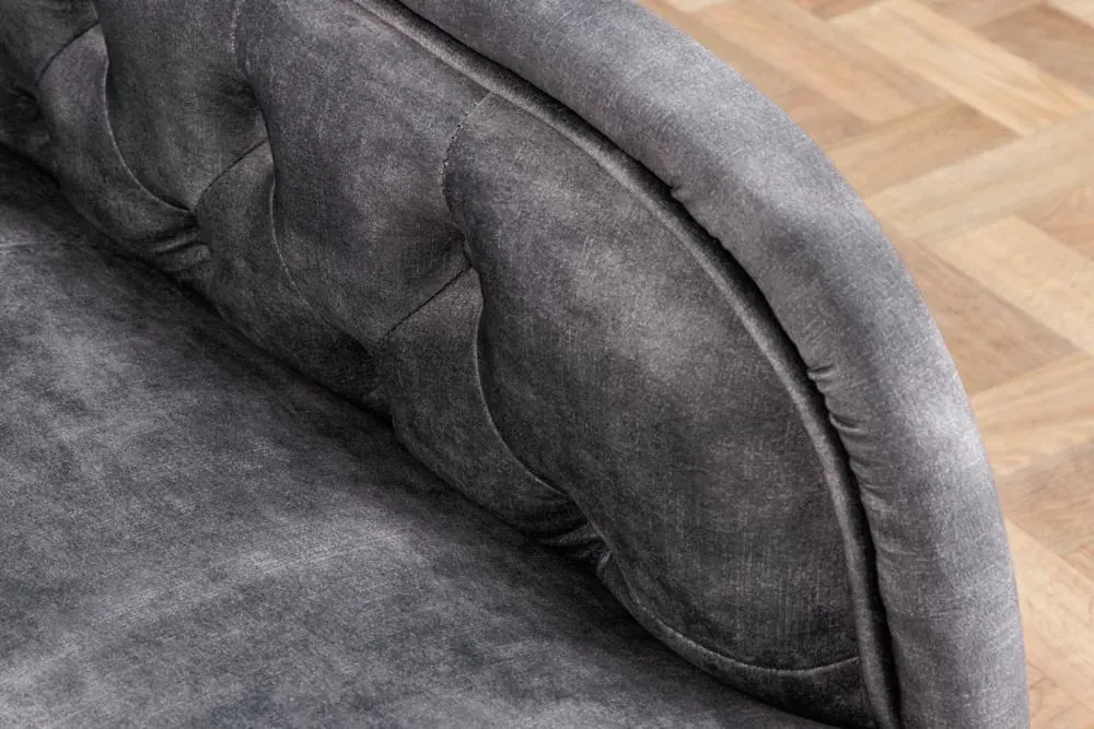Invicta Interior - Leňoška CHESTERFIELD 170 cm šedá zamat