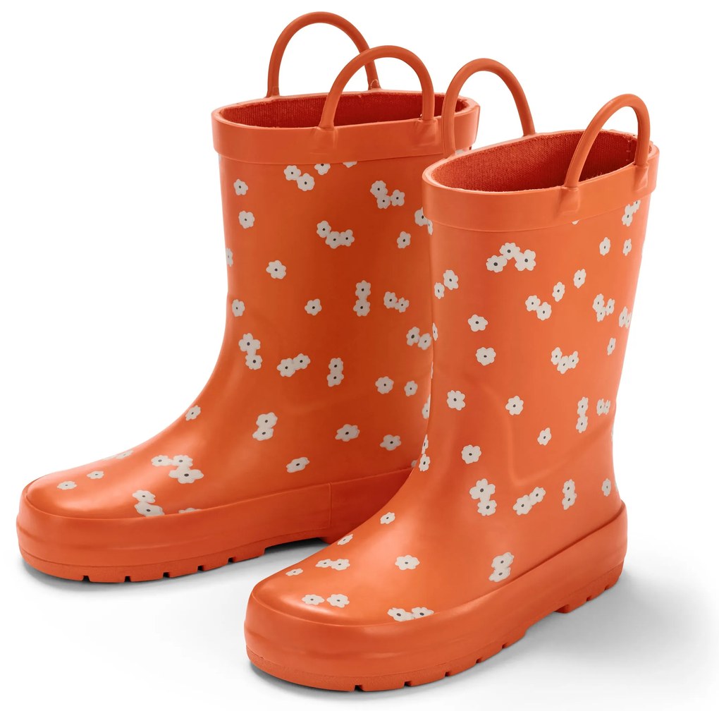 Gumové čižmy, celoplošná kvetinová potlač