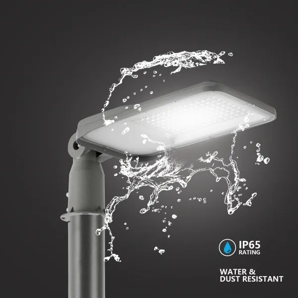 Brilagi-LED vonkajšie svietidlo so stĺpom a káblom 3 m URBANLIGHT LED/100W/230V sivé IP65