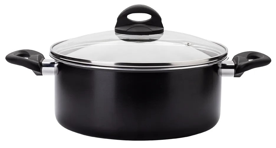 Hrniec so sklenenou pokrievkou ø 24 cm – Venus Lunasol Induktion black - 600549