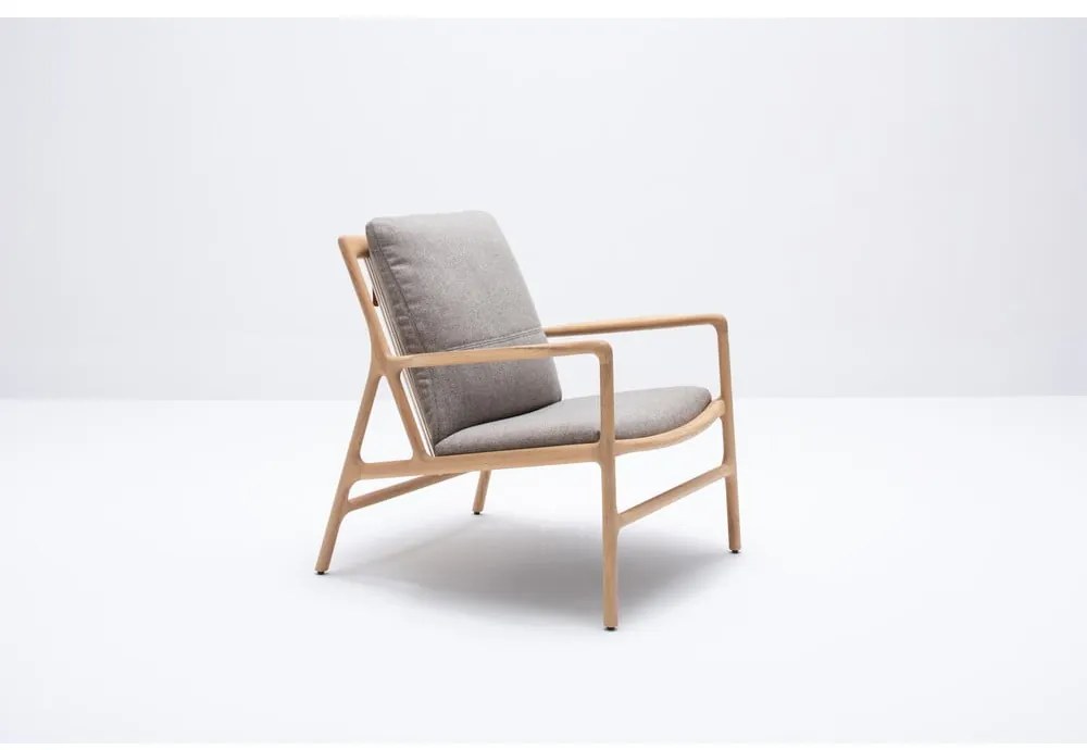 Kreslo v sivo-prírodnej farbe Dedo – Gazzda