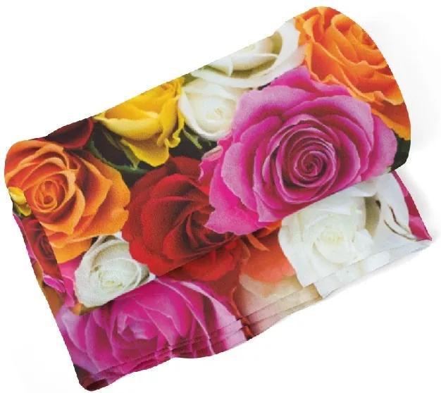 Deka Farebné ruže (Rozmer: 200 x 140 cm)