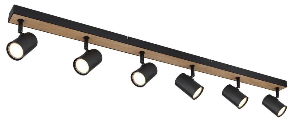 Globo 57911-6DBW - Bodové svietidlo ROBBY 6xGU10/35W/230V čierna/hnedá