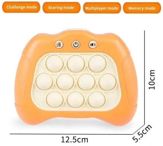 Elektronická senzorová hra pre deti - Quick Push - Oranžová