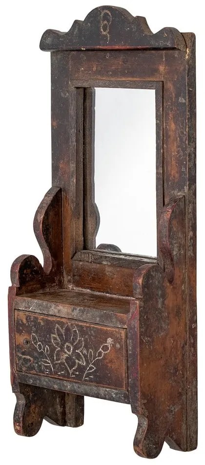 Nástenné zrkadlo s dreveným rámom 17,5x43 cm Sehar – Bloomingville