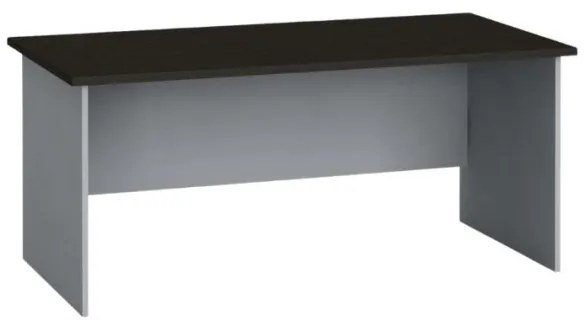 Kancelársky písací stôl PRIMO FLEXI, rovný 160 x 80 cm, sivá / wenge