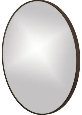 Zrkadlo do kúpeľne priemer 60 cm hnedý ram