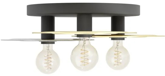 Eglo 44027 - Stropné svietidlo LINTMILL 3xE27/40W/230V zlatá/čierna