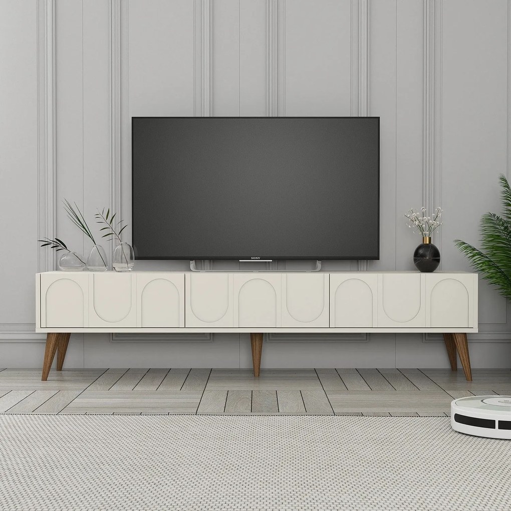 TV skrinka Lyon 44 - Cream, Walnut