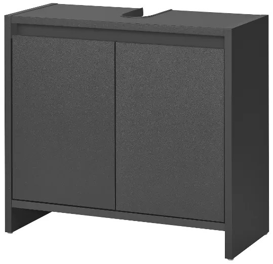 Livarno home Skrinka pod umývadlo Oslo s 2 dvierkami, antracitová  (100391336)