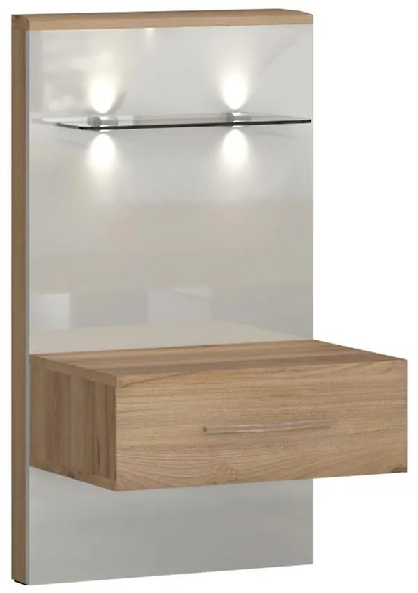 Nočný stolík Gala ns1-l/gl ľavá pacific walnut/beige