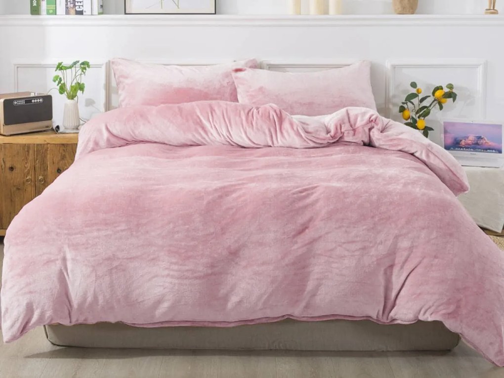 XPOSE® Francúzske mikroplyšové obliečky JORGA Exclusive - ružové