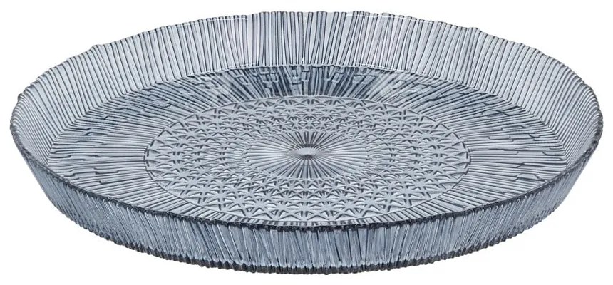 Modrý sklenený servírovací tanier ø 30 cm Kusintha – Bitz