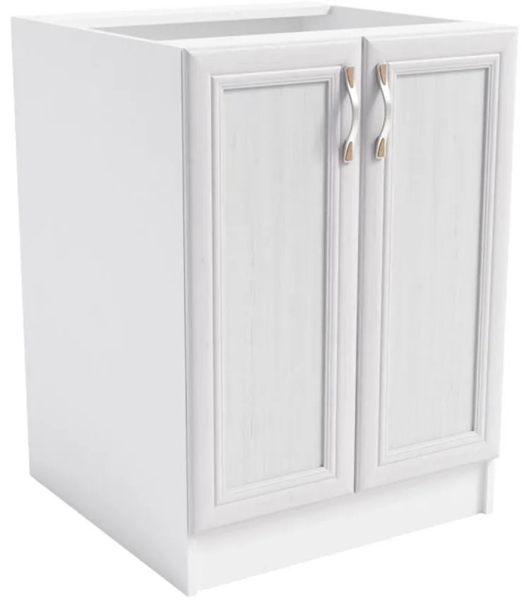 Skrinka do kuchyne Sycylia  D60 biela/dub lancelot