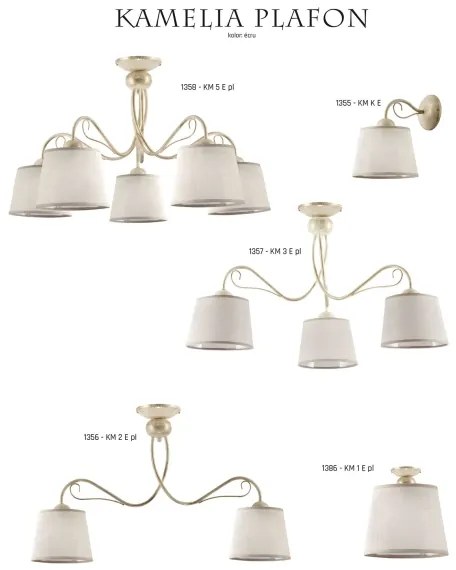 Jupiter 1357 - KM 3 PE - Stropné svietidlo KAMELIA 3xE27/60W/230V