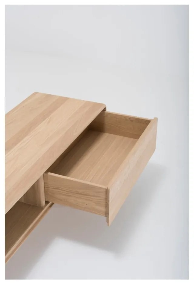 TV komoda z masívneho dubového dreva s 2 zásuvkami Gazzda Fawn