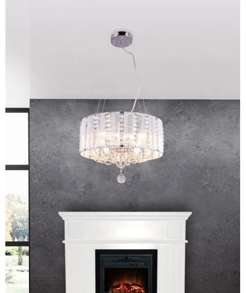 Globo 15091H - Krištáľový luster na lanku WALLA 4xE14/40W/230V